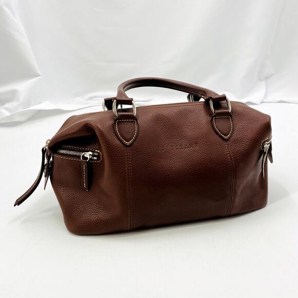 Longchamp Brown Leather Top Handle Bag - Picture 1 of 11